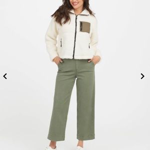 Spanx Stretch Twill Cropped Wide Leg Pant